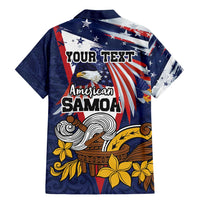 USA-American Samoa Flag Day Personalized Family Matching Mermaid Dress and Hawaiian Shirt Bald Eagle Polynesian Tribal Pattern