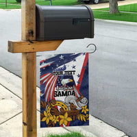 USA-American Samoa Flag Day Personalized Garden Flag Bald Eagle Polynesian Tribal Pattern