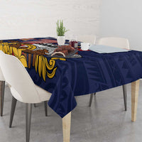USA-American Samoa Flag Day Personalized Tablecloth Bald Eagle Polynesian Tribal Pattern