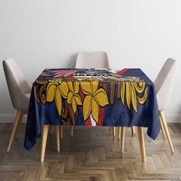 USA-American Samoa Flag Day Personalized Tablecloth Bald Eagle Polynesian Tribal Pattern