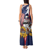 USA-American Samoa Flag Day Personalized Tank Maxi Dress Bald Eagle Polynesian Tribal Pattern