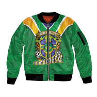 Custom Brazil WC26 Sleeve Zip Bomber Jacket Future Brasil Rumo Ao Hexa