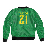 Custom Brazil WC26 Sleeve Zip Bomber Jacket Future Brasil Rumo Ao Hexa