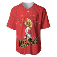 Custom Canada Football Pride Baseball Jersey Take Me To America Maple Leaf
