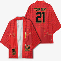 Custom Canada Football Pride Kimono Take Me To America Maple Leaf