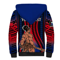 Custom Polynesian Samoa Independence Day Sherpa Hoodie Polynesian Pacific Tribal - Wonder Print Shop
