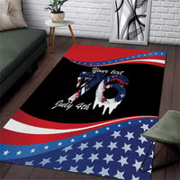 Funny Ice Cream 1776 Drip Personalized Area Rug American Flag 4th Of July