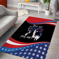 Funny Ice Cream 1776 Drip Personalized Area Rug American Flag 4th Of July