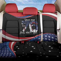 Funny Ice Cream 1776 Drip Personalized Back Car Seat Cover American Flag 4th Of July