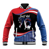 Funny Ice Cream 1776 Drip Personalized Baseball Jacket American Flag 4th Of July