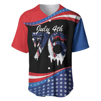 Funny Ice Cream 1776 Drip Personalized Baseball Jersey American Flag 4th Of July