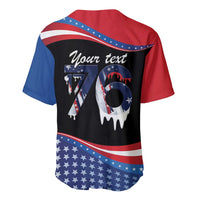 Funny Ice Cream 1776 Drip Personalized Baseball Jersey American Flag 4th Of July
