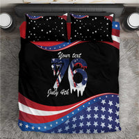 Funny Ice Cream 1776 Drip Personalized Bedding Set American Flag 4th Of July