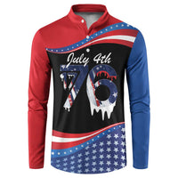 Funny Ice Cream 1776 Drip Personalized Button Sweatshirt American Flag 4th Of July