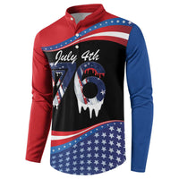 Funny Ice Cream 1776 Drip Personalized Button Sweatshirt American Flag 4th Of July
