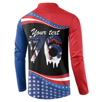 Funny Ice Cream 1776 Drip Personalized Button Sweatshirt American Flag 4th Of July