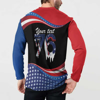 Funny Ice Cream 1776 Drip Personalized Button Sweatshirt American Flag 4th Of July