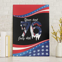 Funny Ice Cream 1776 Drip Personalized Canvas Wall Art American Flag 4th Of July