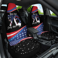 Funny Ice Cream 1776 Drip Personalized Car Seat Cover American Flag 4th Of July
