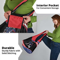 Funny Ice Cream 1776 Drip Personalized Grocery Bag American Flag 4th Of July