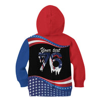 Funny Ice Cream 1776 Drip Personalized Kid Hoodie American Flag 4th Of July