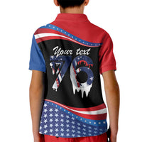 Funny Ice Cream 1776 Drip Personalized Kid Polo Shirt American Flag 4th Of July