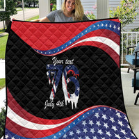 Funny Ice Cream 1776 Drip Personalized Quilt American Flag 4th Of July