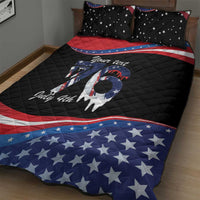 Funny Ice Cream 1776 Drip Personalized Quilt Bed Set American Flag 4th Of July