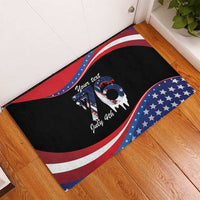 Funny Ice Cream 1776 Drip Personalized Rubber Doormat American Flag 4th Of July