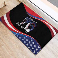 Funny Ice Cream 1776 Drip Personalized Rubber Doormat American Flag 4th Of July