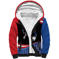 Funny Ice Cream 1776 Drip Personalized Sherpa Hoodie American Flag 4th Of July