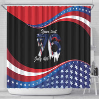 Funny Ice Cream 1776 Drip Personalized Shower Curtain American Flag 4th Of July