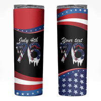 Funny Ice Cream 1776 Drip Personalized Skinny Tumbler American Flag 4th Of July