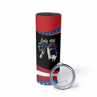 Funny Ice Cream 1776 Drip Personalized Skinny Tumbler American Flag 4th Of July