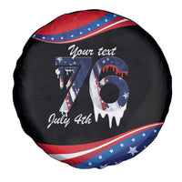 Funny Ice Cream 1776 Drip Personalized Spare Tire Cover American Flag 4th Of July
