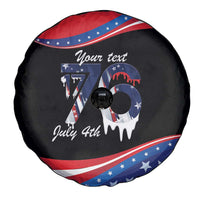 Funny Ice Cream 1776 Drip Personalized Spare Tire Cover American Flag 4th Of July