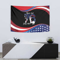 Funny Ice Cream 1776 Drip Personalized Tapestry American Flag 4th Of July