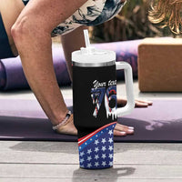 Funny Ice Cream 1776 Drip Personalized Tumbler With Handle American Flag 4th Of July