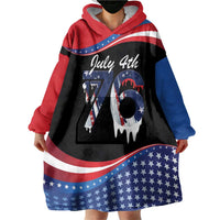 Funny Ice Cream 1776 Drip Personalized Wearable Blanket Hoodie American Flag 4th Of July