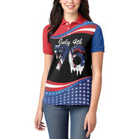 Funny Ice Cream 1776 Drip Personalized Women Polo Shirt American Flag 4th Of July