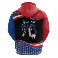 Funny Ice Cream 1776 Drip Personalized Zip Hoodie American Flag 4th Of July