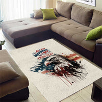 Happy Fourth of July Personalized Area Rug Bald Eagle USA Independence Day