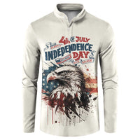 Happy Fourth of July Personalized Button Sweatshirt Bald Eagle USA Independence Day