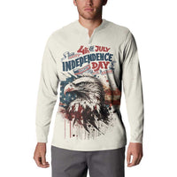 Happy Fourth of July Personalized Button Sweatshirt Bald Eagle USA Independence Day