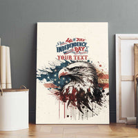Happy Fourth of July Personalized Canvas Wall Art Bald Eagle USA Independence Day
