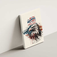 Happy Fourth of July Personalized Canvas Wall Art Bald Eagle USA Independence Day