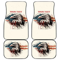 Happy Fourth of July Personalized Car Mats Bald Eagle USA Independence Day