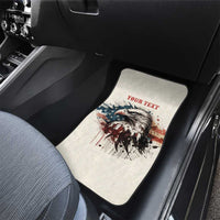 Happy Fourth of July Personalized Car Mats Bald Eagle USA Independence Day