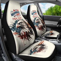 Happy Fourth of July Personalized Car Seat Cover Bald Eagle USA Independence Day