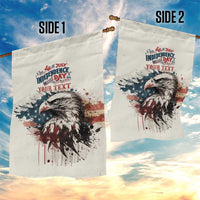 Happy Fourth of July Personalized Garden Flag Bald Eagle USA Independence Day